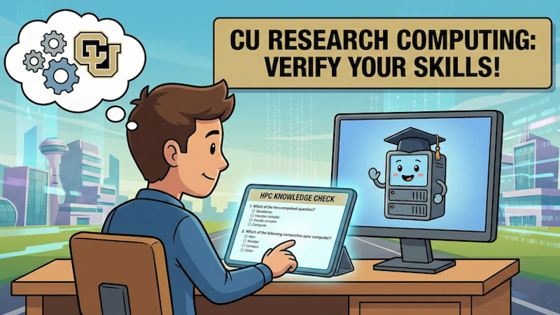 A student is taking an online quiz to test their knowledge of HPC systems